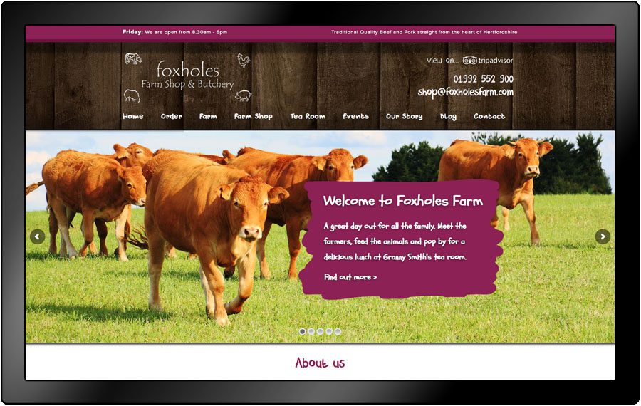 Foxholes Farm website