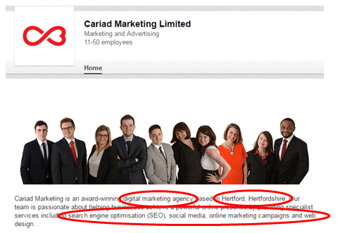 Cariad-Marketing-LinkedIn-Page